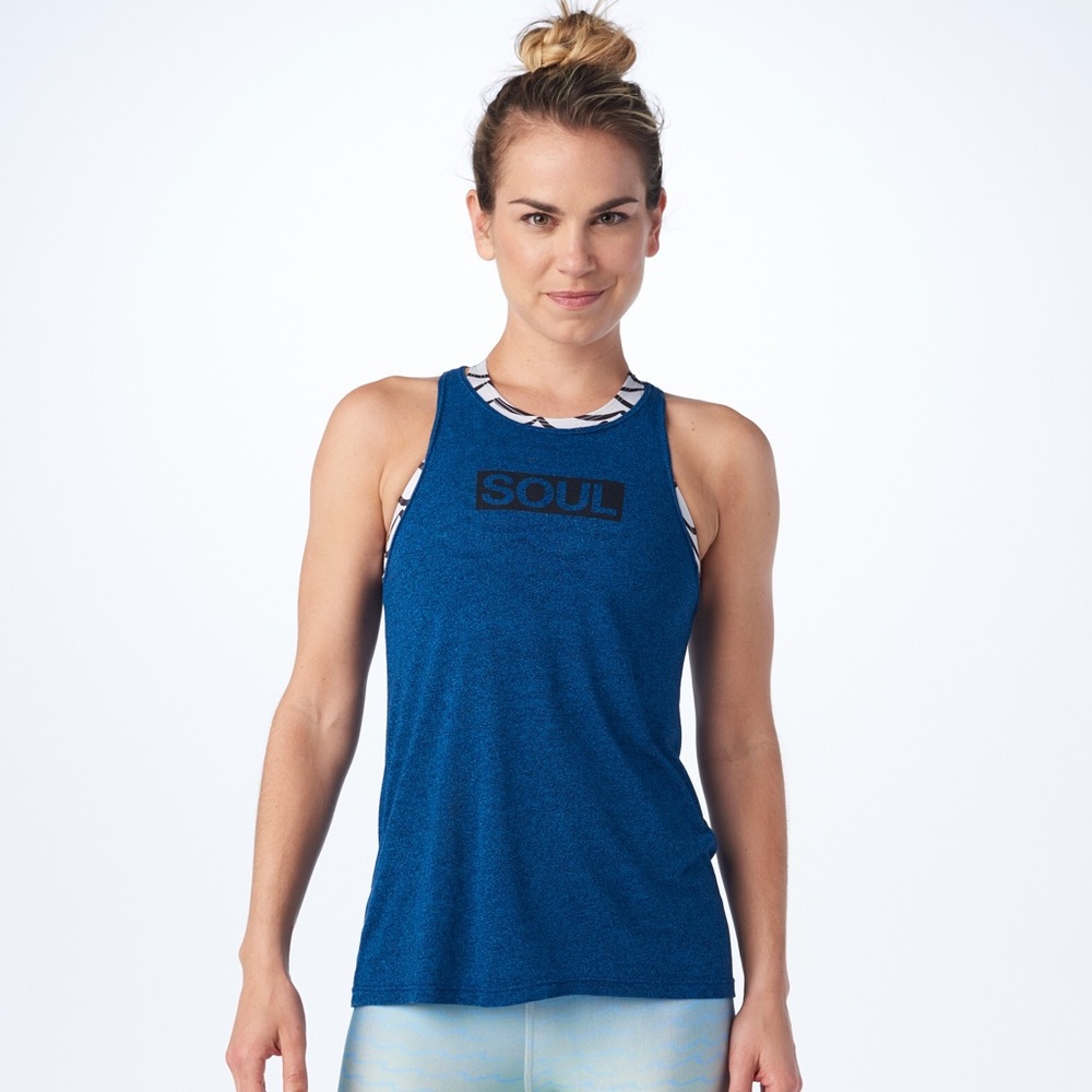 Soulcycle Knockout Soul A-line Tank Navy